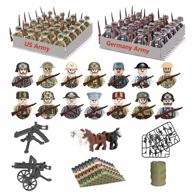 Model Kit Ww2 - 24pcs/batch WW2 Military Character WW2 Army
